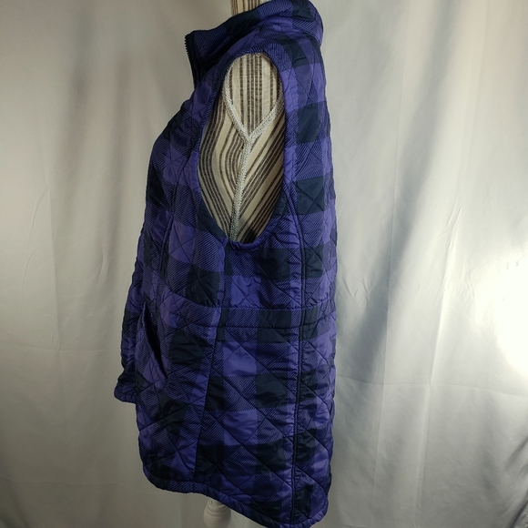 Bit & Bridle Purple & Black Quilted Vest Size 1X - Picture 4 of 8